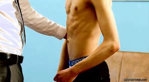 Teach Twinks how to fuck each other's slutty mouths on camera