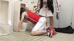 Stunning Asian boyfriend in female panties sucks underwater