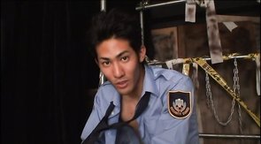 Hot Asian man got arrested and seduced by two policemen
