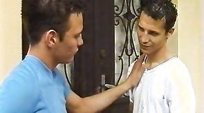 Angelic queer gets seduced and fucked in the mouth in the garden