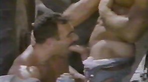 Toned athlete sucks a hard boner of a sweet young farmer