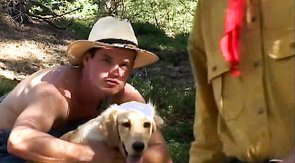 Sexy young man is getting an orgasm in the local forest