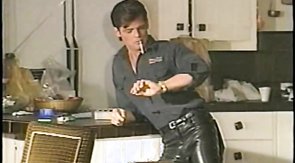 Two alluring young men are fucking in cowboy pose as they love