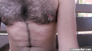 Muscular white jock sucking black wiener on the roof