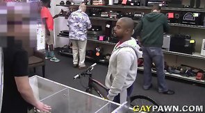 Gay Pawn showing a stunning interracial seduction in the store
