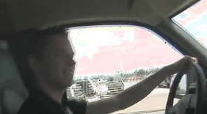 Blonde invited this boy in her van just to show him gay sex