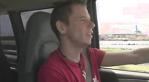 Blonde and gay discussing new victim for Baitbus episode