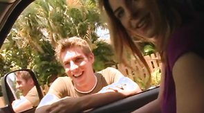 Sexy busty woman catching another straight for Baitbus