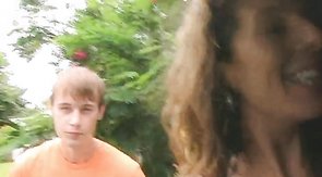 Seduced young straight being tricked and sucked in the van