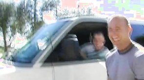 Sexy woman catches another straight boy for hot anal sex