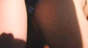 Sexy woman with strapon fucking straight mane in the Baitbus