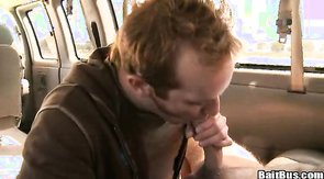 Seductive gay sucking big dick of his new straight friend