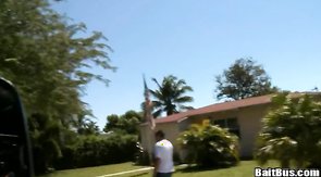 Chesty lass is tricking a playful guy for sex with a male