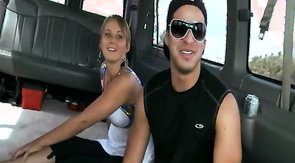 Sexy busty woman seducing straight player for Baitbus video