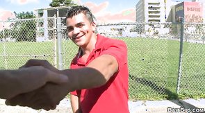 Busty woman promising a free blowjob for this cute straight