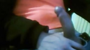 Amateur black man showing off his impressive boner