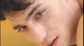 Athletic young men are relaxing after workout session