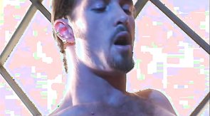 Three brutal hunks are pounding their friend in hardcore style