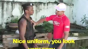 Muscled black dudes with big dicks love outdoor oral sex