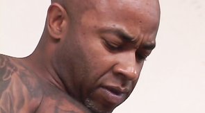 Muscled hunks with loaded dicks fuck in interracial action