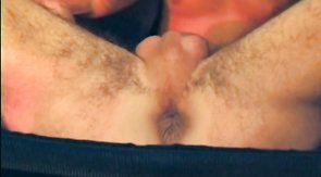 Hot-looking young lovers have a passionate anal action in cowboy pose