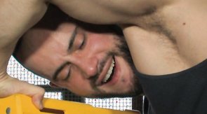 Playful buddy with huge loaded dick fucked his mate in the missionary pose