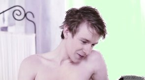 Angelic young men with innocent faces have a passionate morning