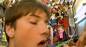 Hot-looking pal is sucking a huge dick and getting fucked