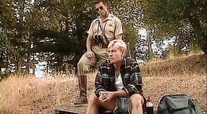 Three lovers are getting naked and starting to fuck in the forest