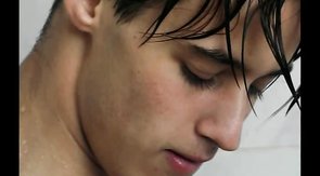 Skinny boys hugging and humping each other the go naked in shower