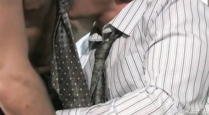 Office anal for handsome men, they fuck in their suits