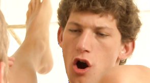 Small cock sex in the ass with condom on, hairy