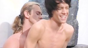 Young submissive gays enjoy the bondage cock sucking experience