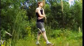 Off the road anal adventure for two hung twink boys