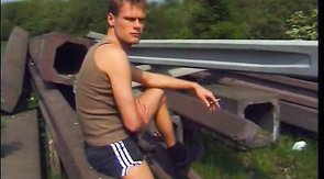 Good muscled friend with cute face is getting nicely analyzed