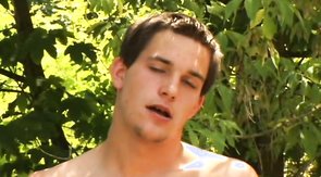 Impressive outdoors banging with a long-haired twink