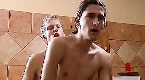 Good-looking buddy performs a stunning blowjob for his friend