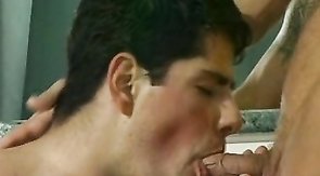 Horny hunk worships his boyfriend's delicious dick