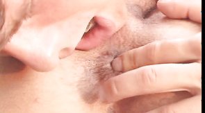 Dark-haired dude lets his partner gape that tight ass