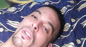 Muscled man is getting anally fucked in doggy style pose