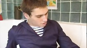 Sweet young man gets his butt fucked in doggy style pose