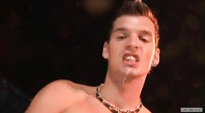 Skinny boyfriend swallows a huge loaded dick of his hot mate