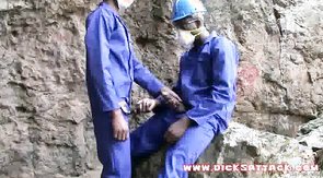 Skinny pal opens his tight ass for a massive loaded sausage