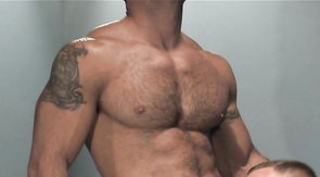 Muscular hunks eating ass before fucking it real hard