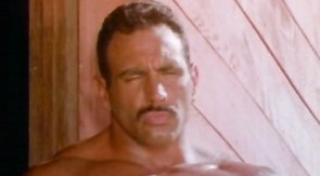 Manliest dude of all time jerks it hard on a porch