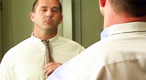 Two muscled lovers are doing nasty things right in the shower