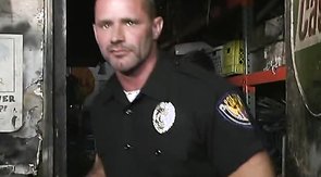 Beefy dudes enjoying a hardcore anal session in a garage