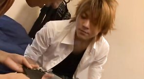 Good Asian boyfriend sucks his friend's dick with passion