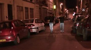 Black dude eats ass before gaping it in a standing doggy