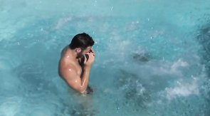 Curly-haired hottie deepthroats that thick cock on cam